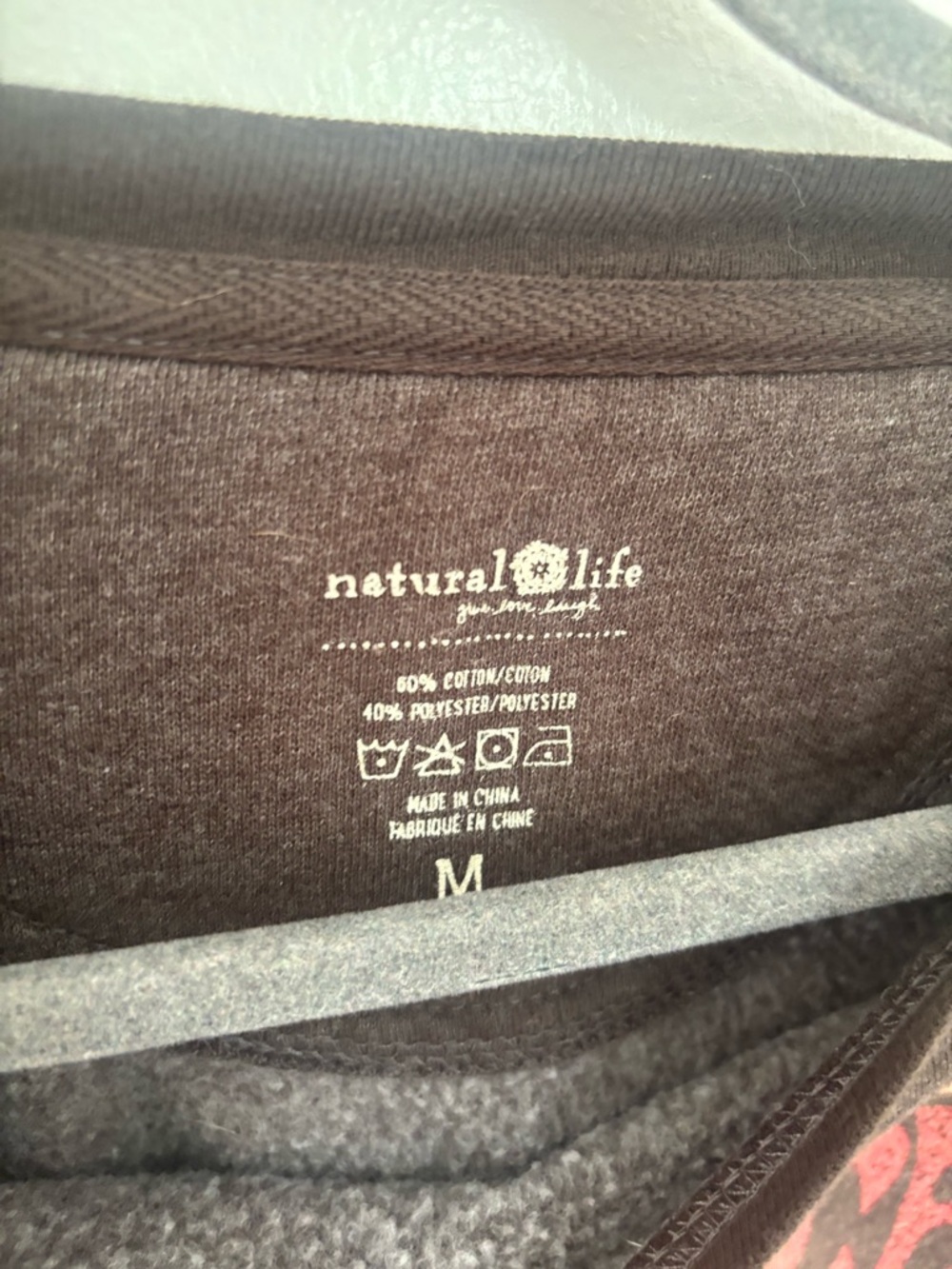 Natural Life Practice Peace Medium Daisy Circle Pullover Sweatshirt - Dark Gray - Picture 3 of 4